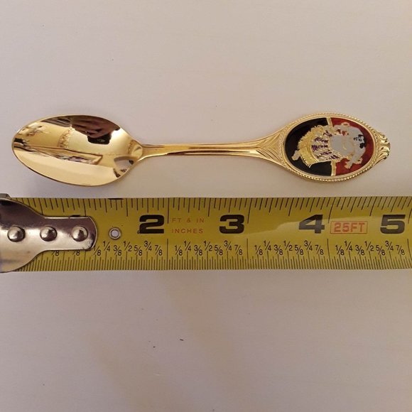 GOLD PLATED STAINLESS STEEL 4 3/4" TEASPOON - STUNNING DESIGN - MADE IN JAPAN - Picture 2 of 5